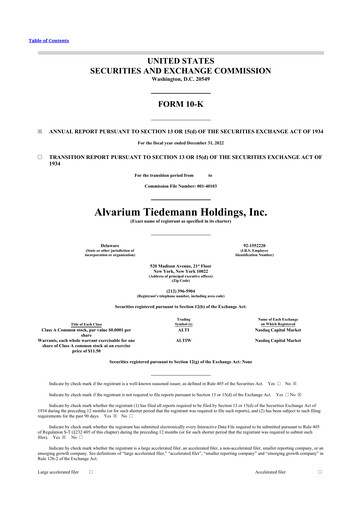 Thumbnail AlTi Global 10-K Annual Report 2022