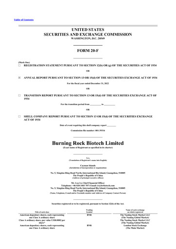 Thumbnail Burning Rock Biotech 20-F Annual Report 2022