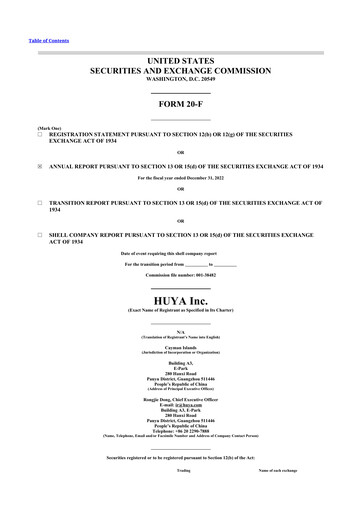 Thumbnail Huya 20-F Annual Report 2022