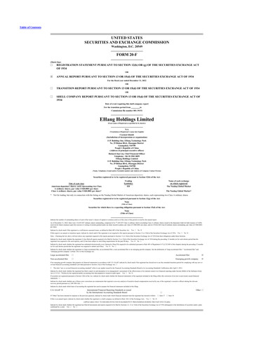 Thumbnail EHang Holdings 20-F Annual Report 2022