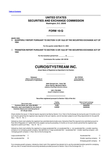 Thumbnail CuriosityStream 10-Q Quarterly Report FY2023 