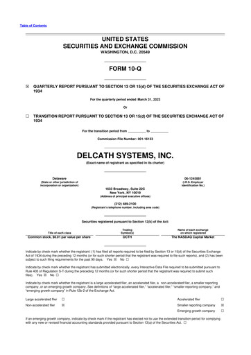 Thumbnail Delcath Systems 10-Q Quarterly Report FY2023 