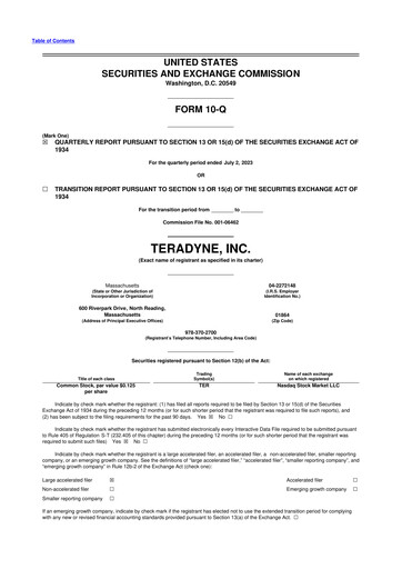 Thumbnail Teradyne 10-Q Quarterly Report FY2023 