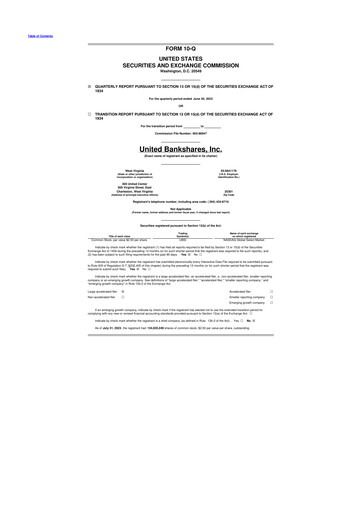 Thumbnail United Bankshares 10-Q Quarterly Report FY2023 