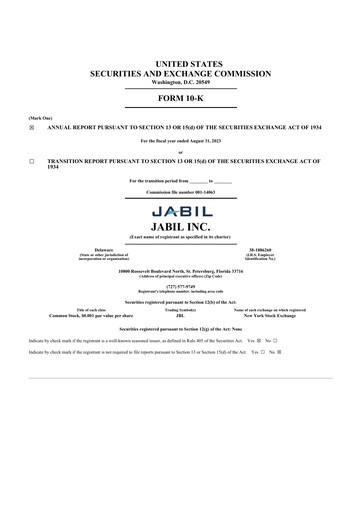 Thumbnail Jabil 10-K Annual Report 2023