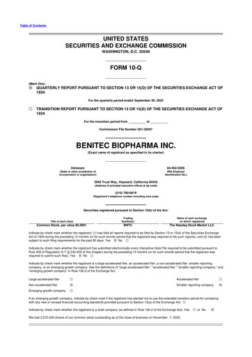 Thumbnail Benitec Biopharma
 10-Q Quarterly Report FY2024 