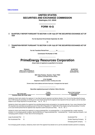 Thumbnail PrimeEnergy Resources 10-Q Quarterly Report FY2023 
