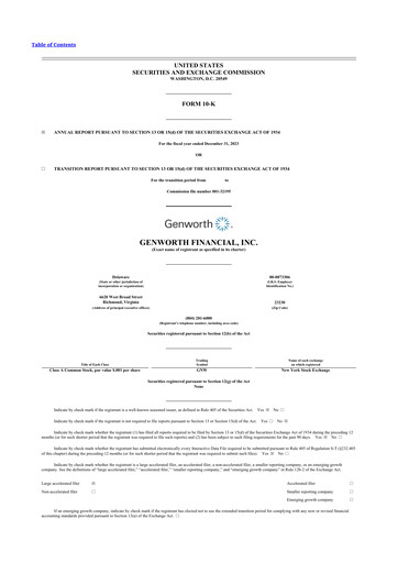 Thumbnail Genworth Financial
 10-K Annual Report 2023