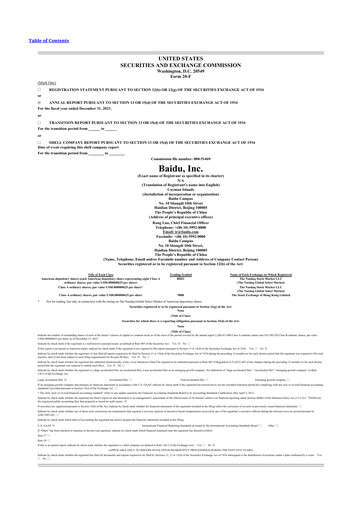 Thumbnail Baidu 20-F Annual Report 2023