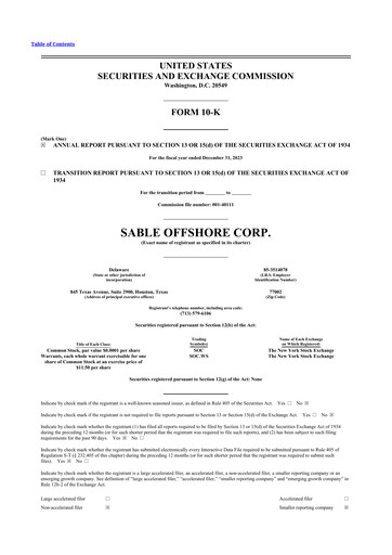 Thumbnail Sable Offshore 10-K Annual Report 2023