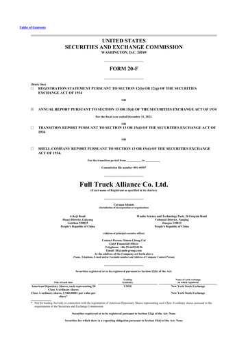 Thumbnail Full Truck Alliance 20-F Annual Report 2023
