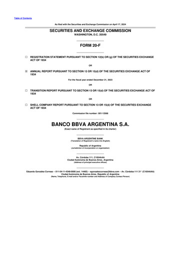 Thumbnail BBVA Argentina 20-F Annual Report 2023