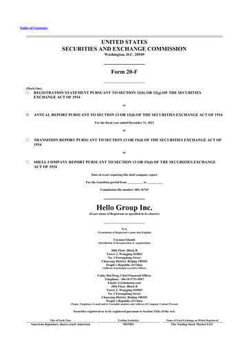 Thumbnail Hello Group Inc. 20-F Annual Report 2023