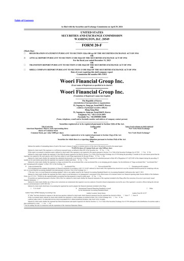 Thumbnail Woori Financial Group 20-F Annual Report 2023