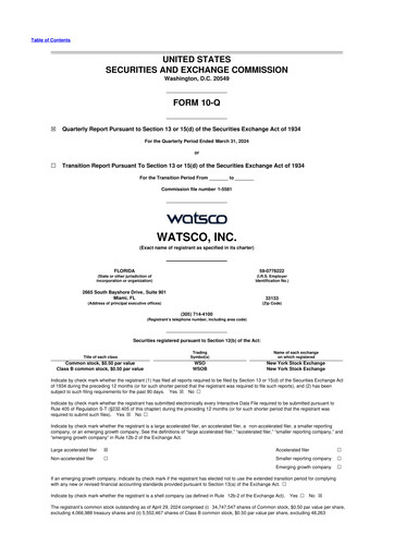 Thumbnail Watsco
 10-Q Quarterly Report FY2024 