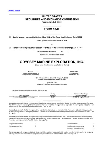 Thumbnail Odyssey Marine Exploration 10-Q Quarterly Report FY2024 