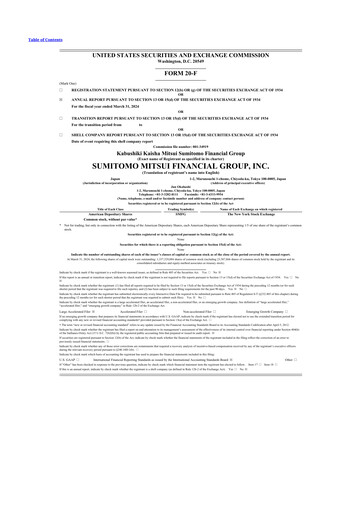 Thumbnail Sumitomo Mitsui Financial Group 20-F Annual Report 2024