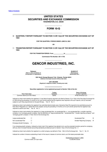 Thumbnail Gencor Industries
 10-Q Quarterly Report FY2024 