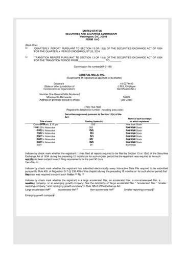 Thumbnail General Mills 10-Q Quarterly Report FY2025 