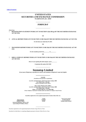 Miniature Immutep 20-F Rapport annuel 2024