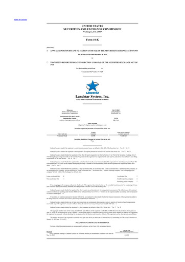 Thumbnail Landstar System
 10-K Annual Report 2024