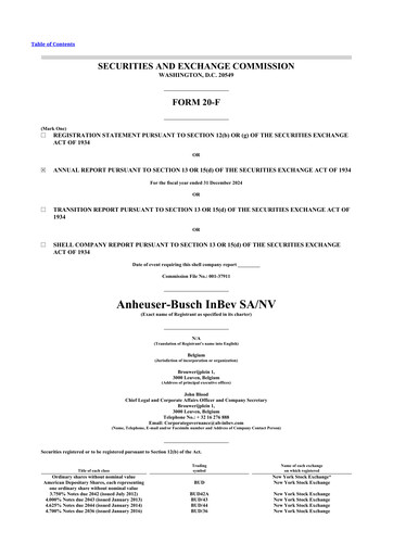 Thumbnail Anheuser-Busch Inbev 20-F Annual Report 2024