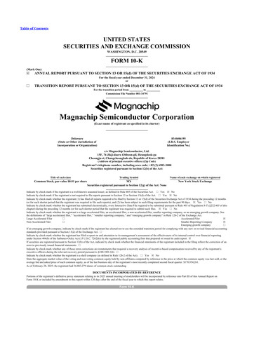 Thumbnail Magnachip Semiconductor 10-K Annual Report 2024