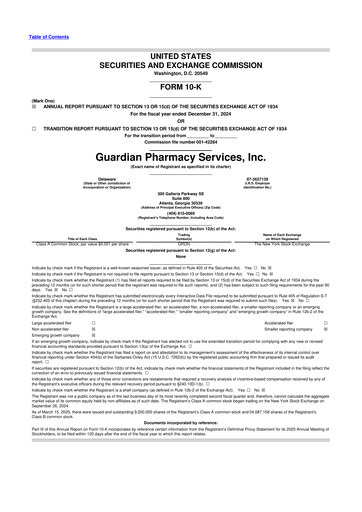 Thumbnail Guardian Pharmacy Services 10-K Annual Report 2024