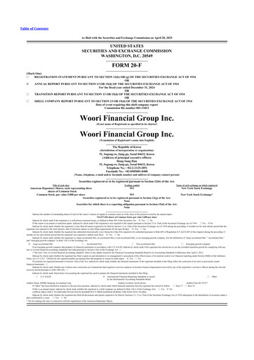 Thumbnail Woori Financial Group 20-F Annual Report 2024