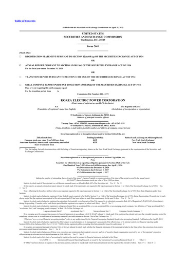 Thumbnail Korea Electric Power 20-F Annual Report 2024