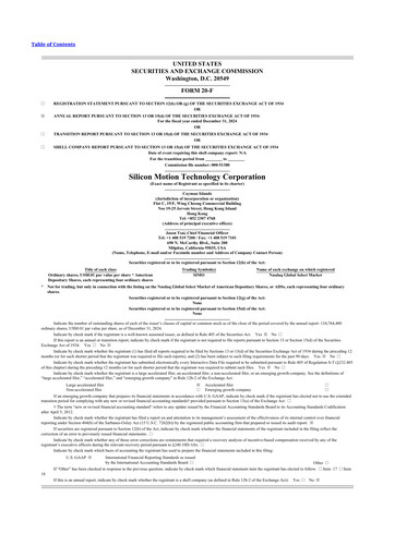 Thumbnail Silicon Motion
 20-F Annual Report 2024