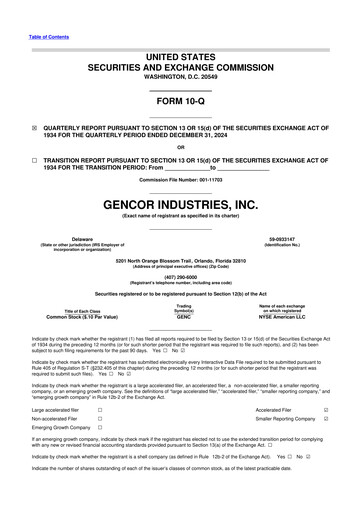 Thumbnail Gencor Industries
 10-Q Quarterly Report FY2025 
