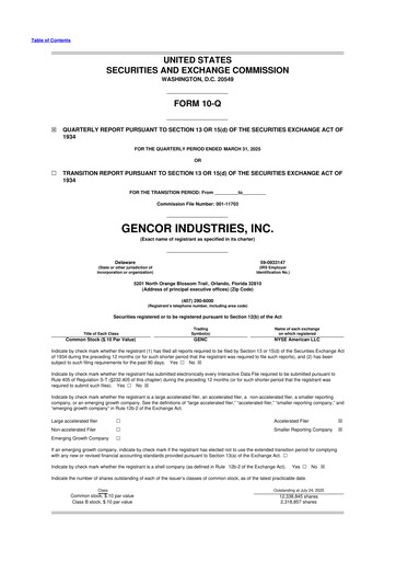 Thumbnail Gencor Industries
 10-Q Quarterly Report FY2025 