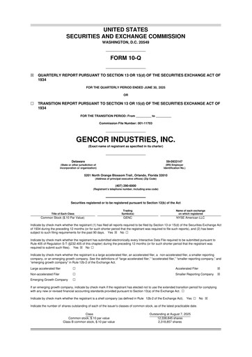 Thumbnail Gencor Industries
 10-Q Quarterly Report FY2025 