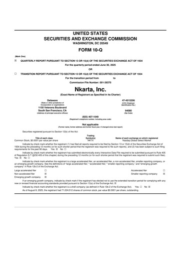 Thumbnail Nkarta 10-Q Quarterly Report FY 