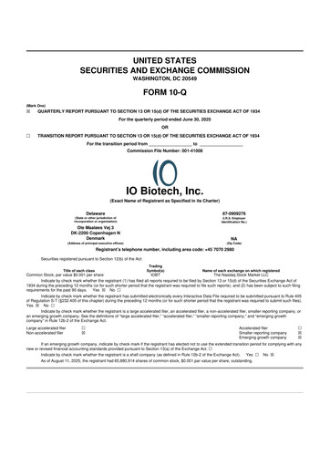 Thumbnail IO Biotech 10-Q Quarterly Report FY2025 