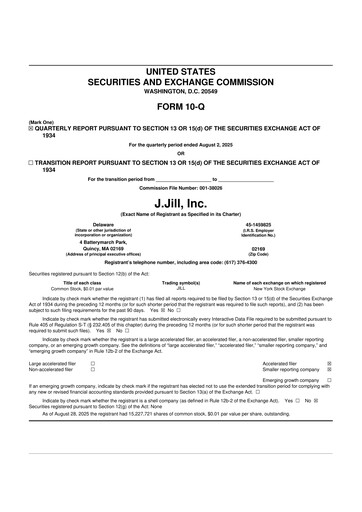 Thumbnail J.Jill
 10-Q Quarterly Report FY2025 