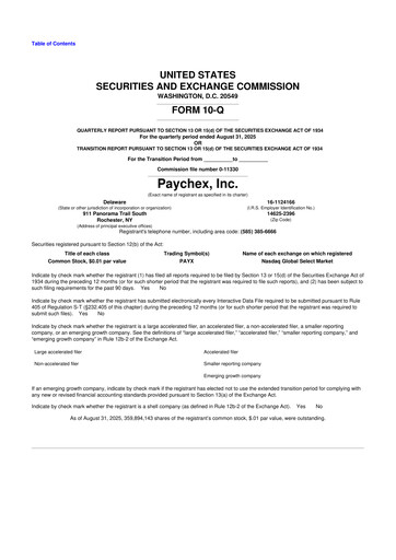 Thumbnail Paychex 10-Q Quarterly Report FY2026 