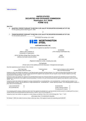 Thumbnail Worthington Steel 10-Q Quarterly Report FY2026 