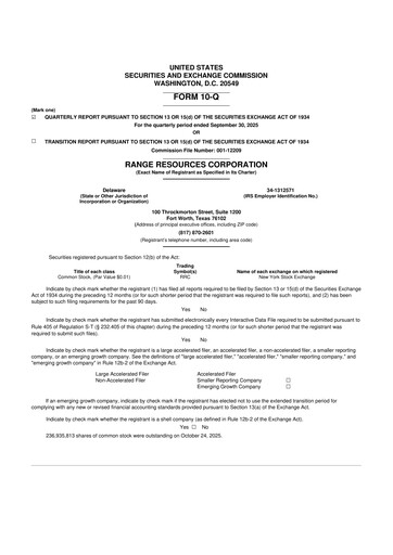 Thumbnail Range Resources
 10-Q Quarterly Report FY2025 