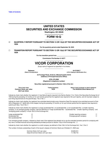 Thumbnail Vicor
 10-Q Quarterly Report FY2025 