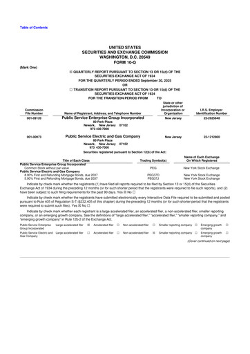 Thumbnail PSEG 10-Q Quarterly Report FY 