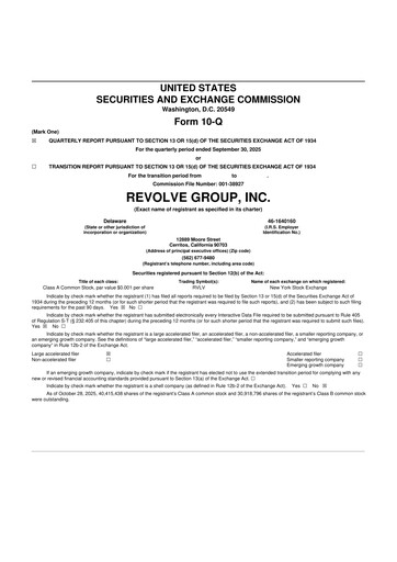 Thumbnail Revolve Group 10-Q Quarterly Report FY2025 