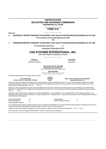 Thumbnail CSG International
 10-Q Quarterly Report FY2025 