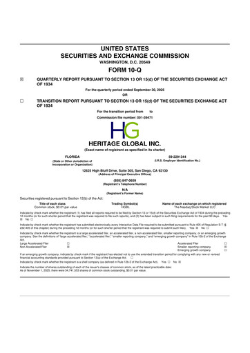 Thumbnail Heritage Global 10-Q Quarterly Report FY2025 