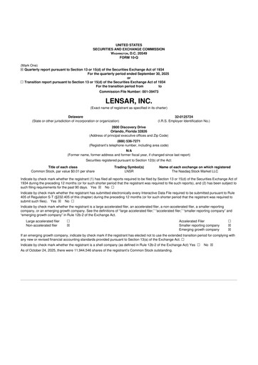Thumbnail LENSAR 10-Q Quarterly Report FY2025 