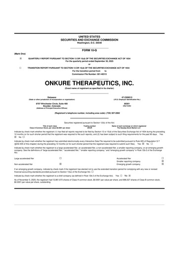 Thumbnail OnKure Therapeutics 10-Q Quarterly Report FY 