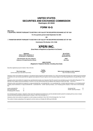 Thumbnail Xperi 10-Q Quarterly Report FY2025 