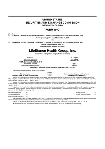 Thumbnail LifeStance Health Group 10-Q Quarterly Report FY2025 
