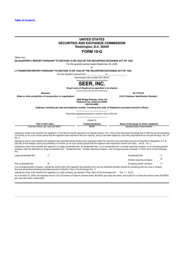 Vorschaubild Seer Inc 10-Q Quartalsbericht 2025 